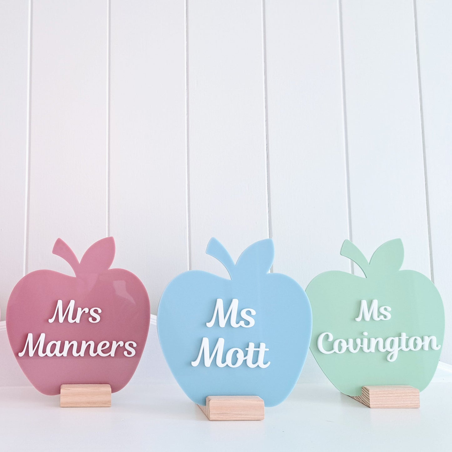 Teacher Apple Desk Plaque and Stand