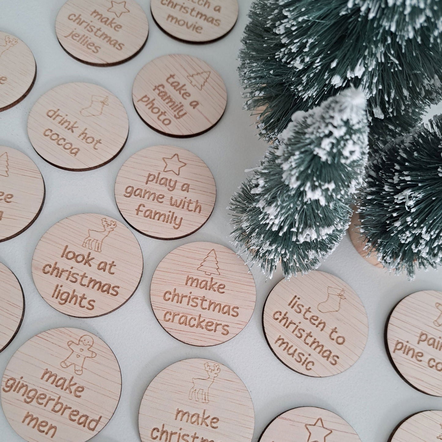 Advent Calendar Wooden Tokens - Lou James Creations