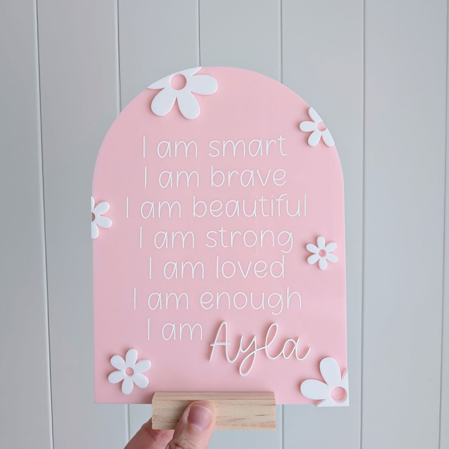 Daisy - Acrylic Affirmation Arch - Lou James Creations