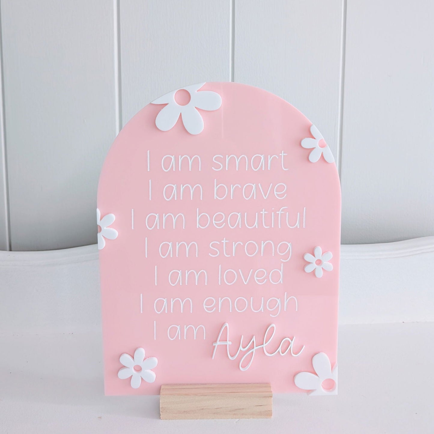 Daisy - Acrylic Affirmation Arch - Lou James Creations