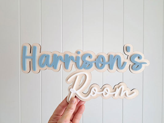 Bedroom Door Name Plaque - Lou James Creations