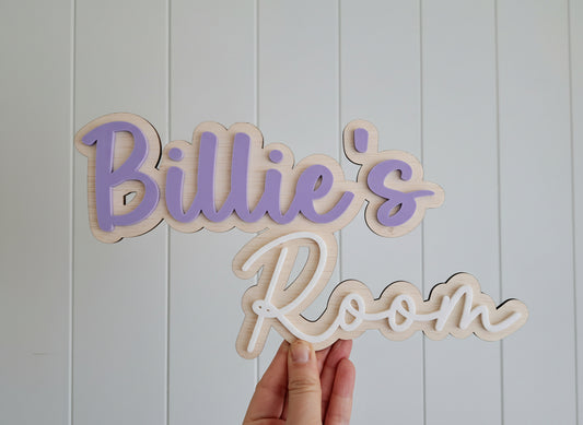 Bedroom Door Name Plaque - Lou James Creations