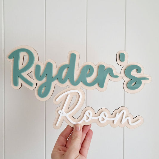 Bedroom Door Name Plaque - Lou James Creations