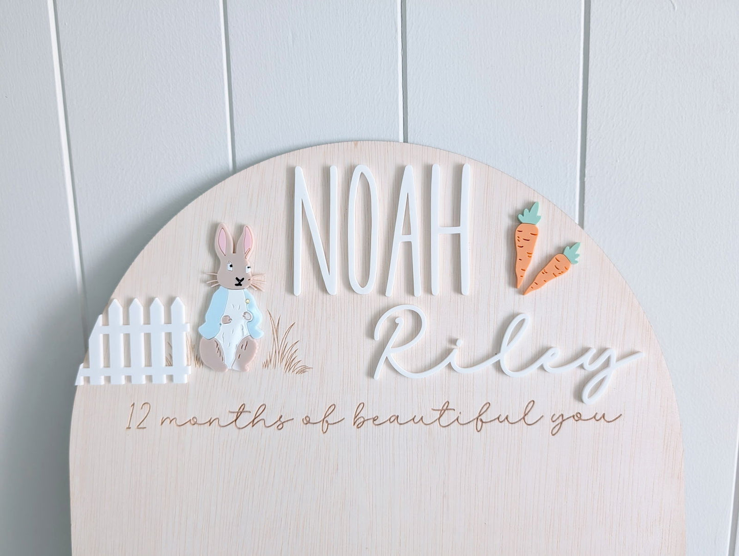 Birthday 12 Month Photo Board - Custom Theme - Lou James Creations