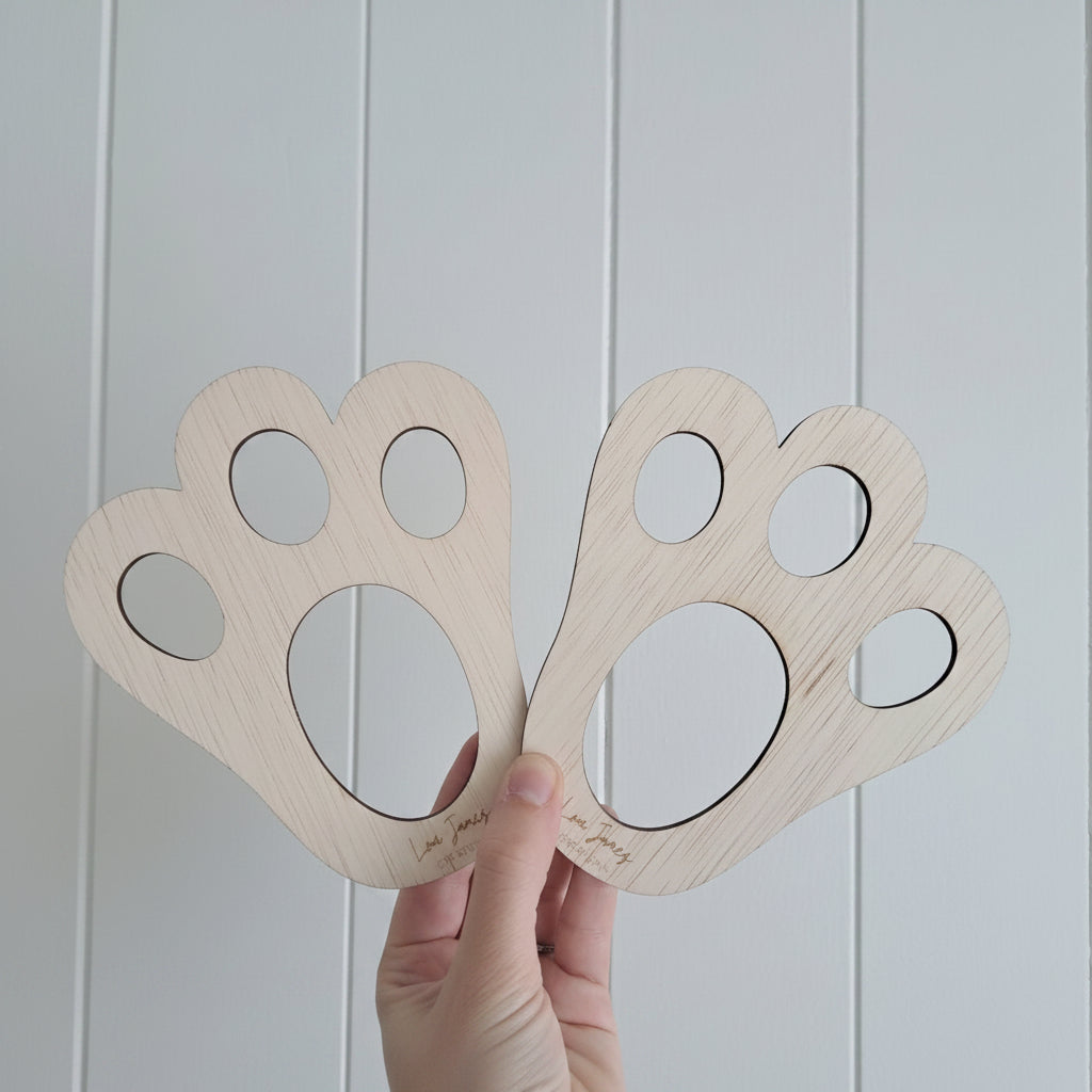 Bunny Feet Stencil - Lou James Creations