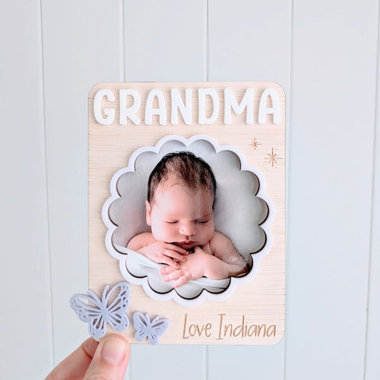 Butterfly Photo Frame Fridge Magnet - Lou James Creations