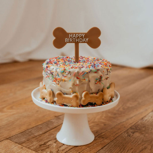 Cake Topper - Dog Bone - Lou James Creations