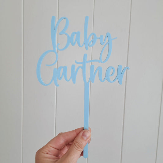 Cake Topper "Baby" Single Layer - Lou James Creations