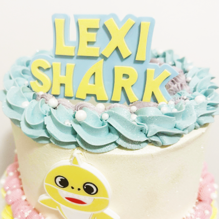 Cake Topper Double Layer - Baby Shark Theme - Lou James Creations