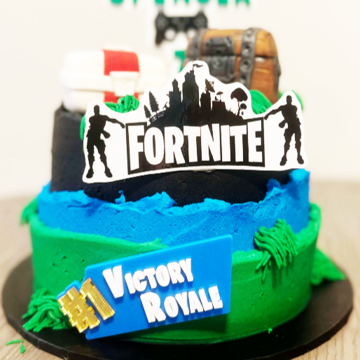 Cake Topper Double Layer - Fortnite Theme - Lou James Creations