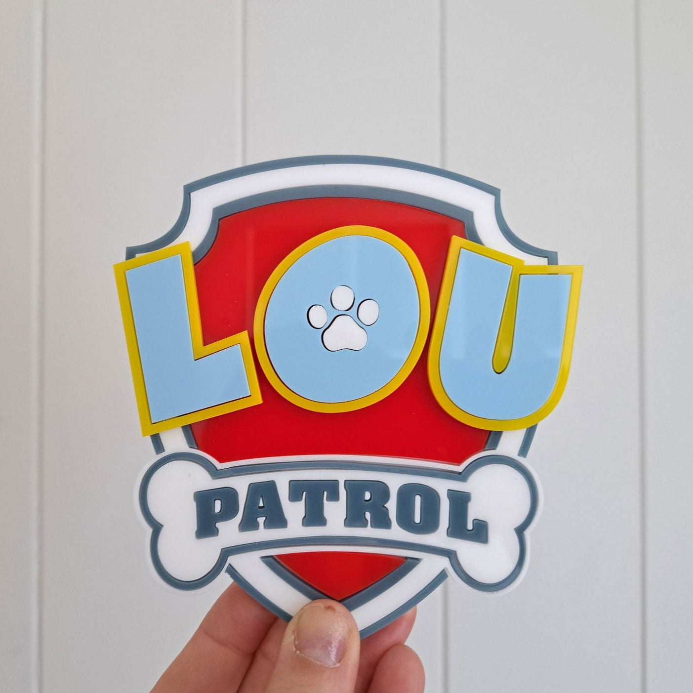 Cake Topper Double Layer - Patrol Theme - Lou James Creations