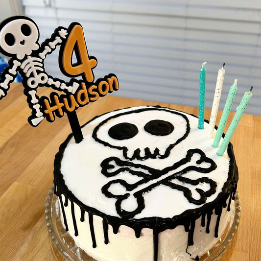 Cake Topper Double Layer - Skeleton - Lou James Creations