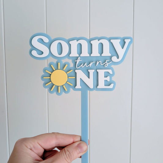 Cake Topper Double Layer - Sun theme - Lou James Creations