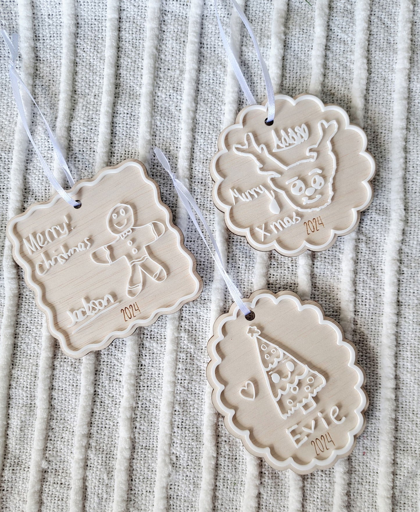 Child's Artwork Christmas Ornament - Lou James Creations