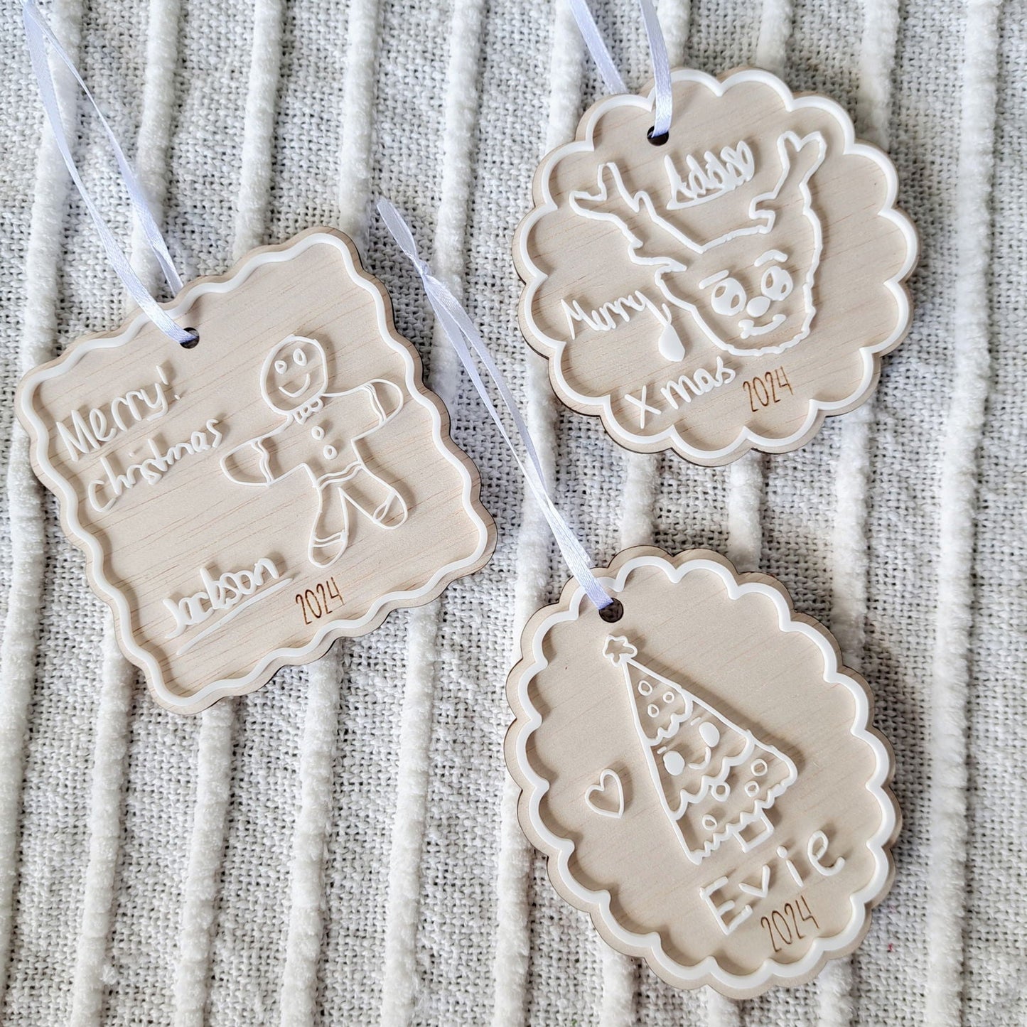 Child's Artwork Christmas Ornament - Lou James Creations