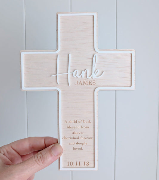 Christening / Baptism Cross - Lou James Creations