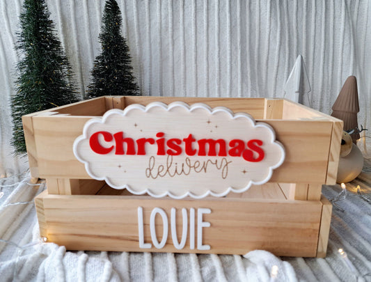 Christmas 1st December Crate - Interchangeable for Easter and Birthday - Lou James Creations