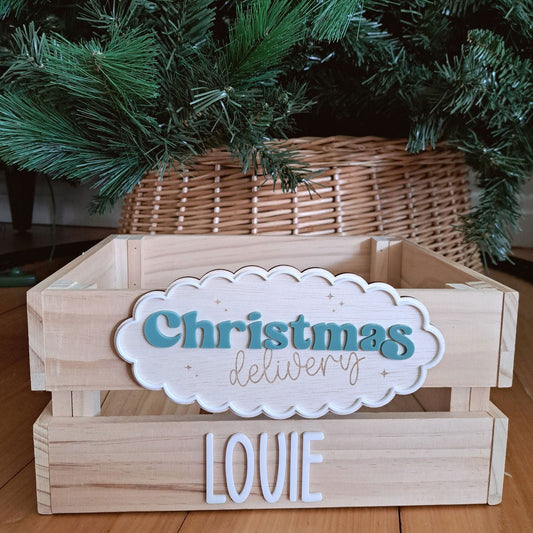 Christmas 1st December Crate - Interchangeable for Easter and Birthday - Lou James Creations