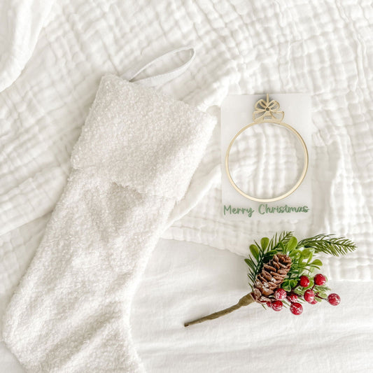 Christmas Photo Fridge Magnet - Bauble - Lou James Creations