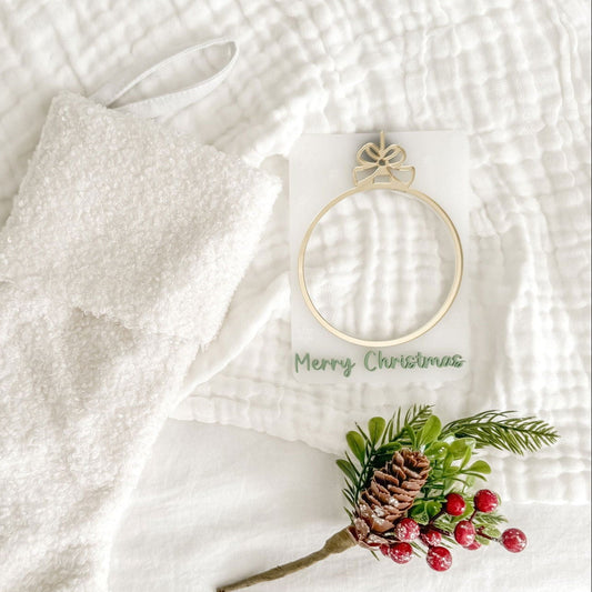 Christmas Photo Fridge Magnet - Bauble - Lou James Creations