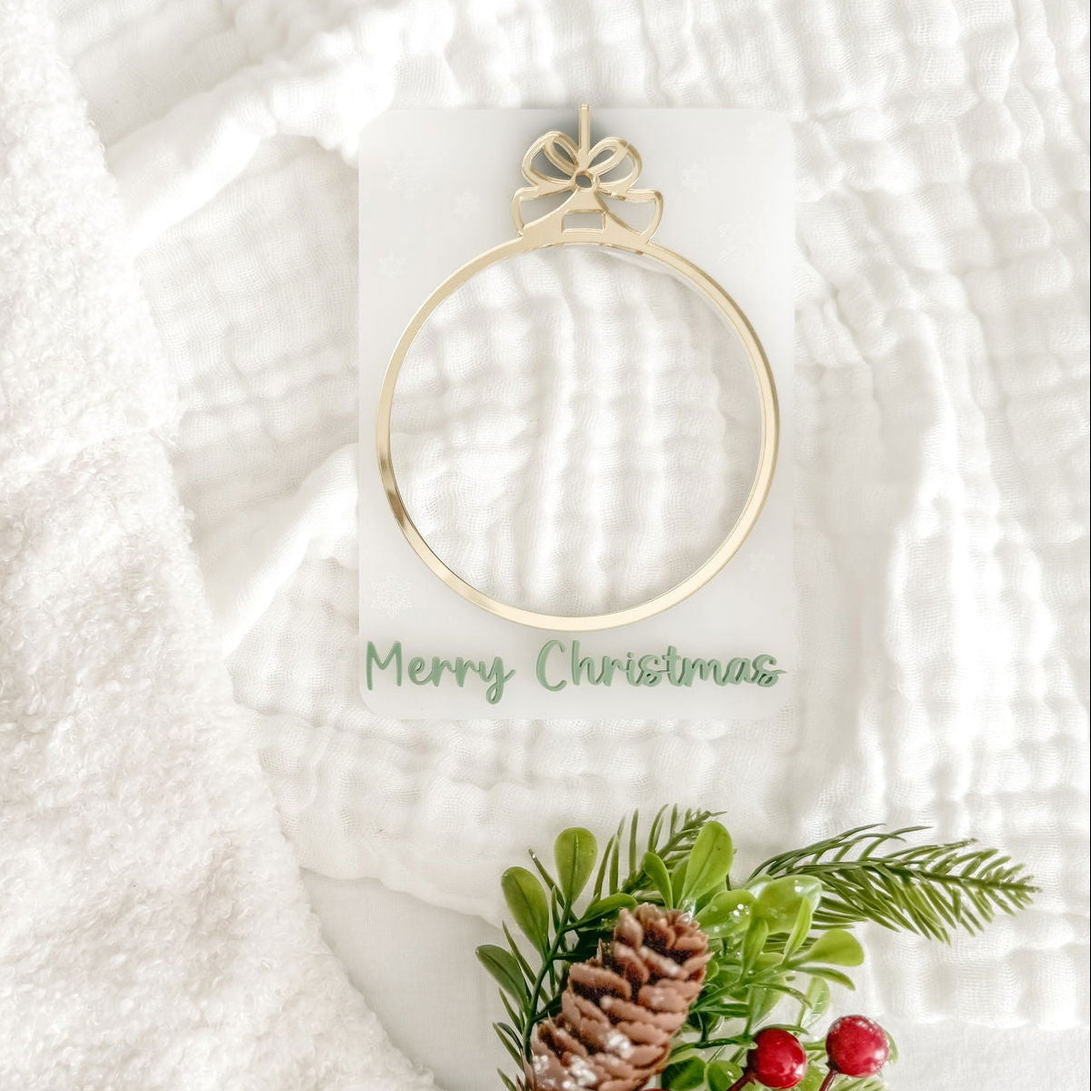 Christmas Photo Fridge Magnet - Bauble - Lou James Creations