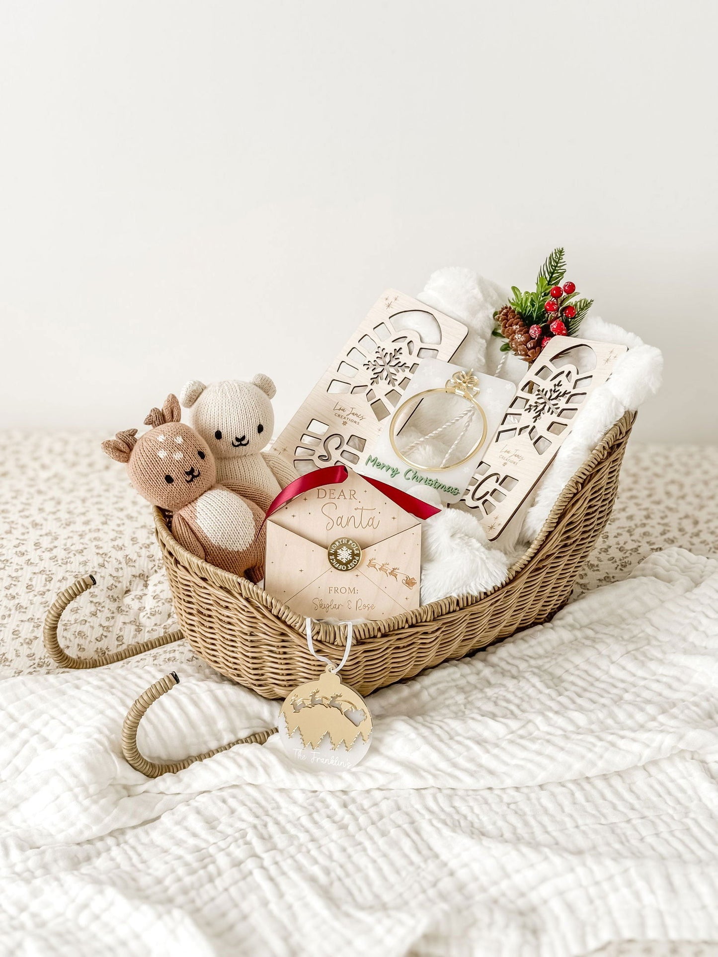 Christmas Photo Fridge Magnet - Bauble - Lou James Creations