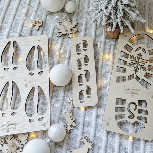 Christmas Santa, Reindeer & Elf Feet Stencil Bundle - Lou James Creations