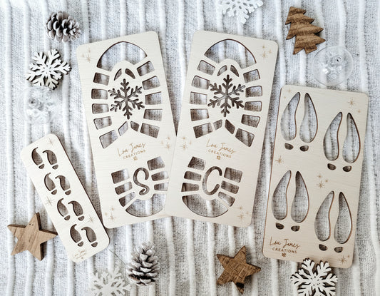 Christmas Santa, Reindeer & Elf Feet Stencil Bundle - Lou James Creations