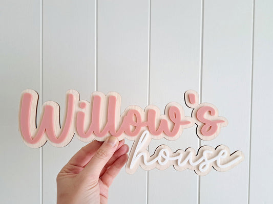 Cubby House Name Plaque - Lou James Creations