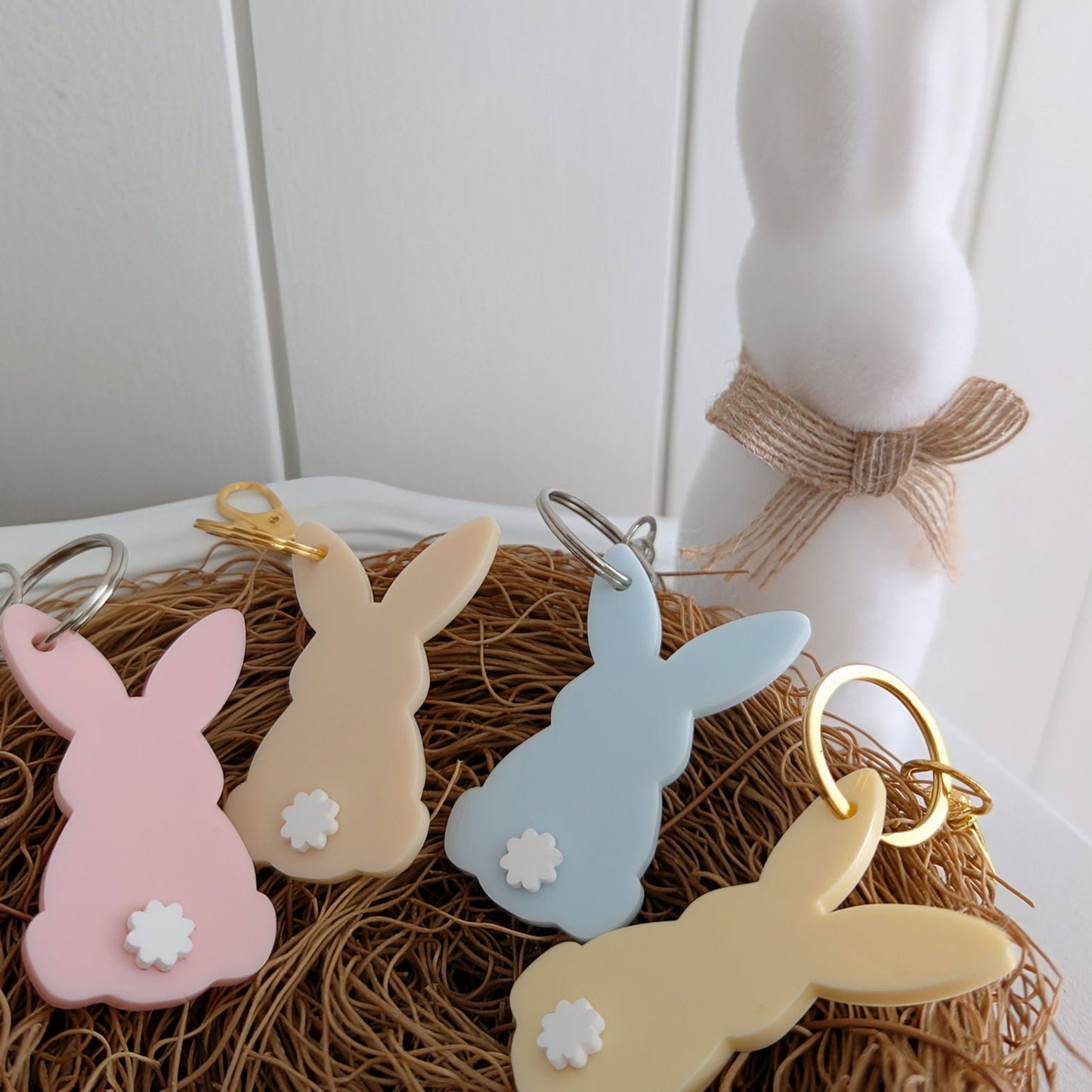 Easter Bunny Keyring - Lou James Creations
