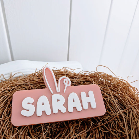 Easter Bunny Name Badge - Lou James Creations
