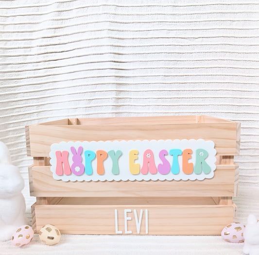 Easter Bunny Hop Crate - Interchangeable for Christmas and Birthday - Lou James Creations