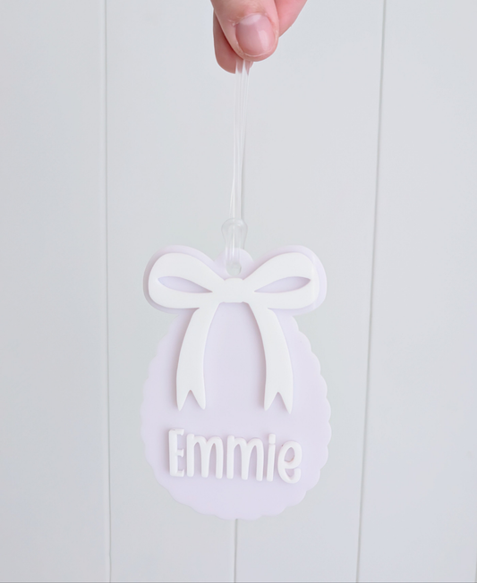 Easter Egg Bow Tag - Emmie - Lou James Creations