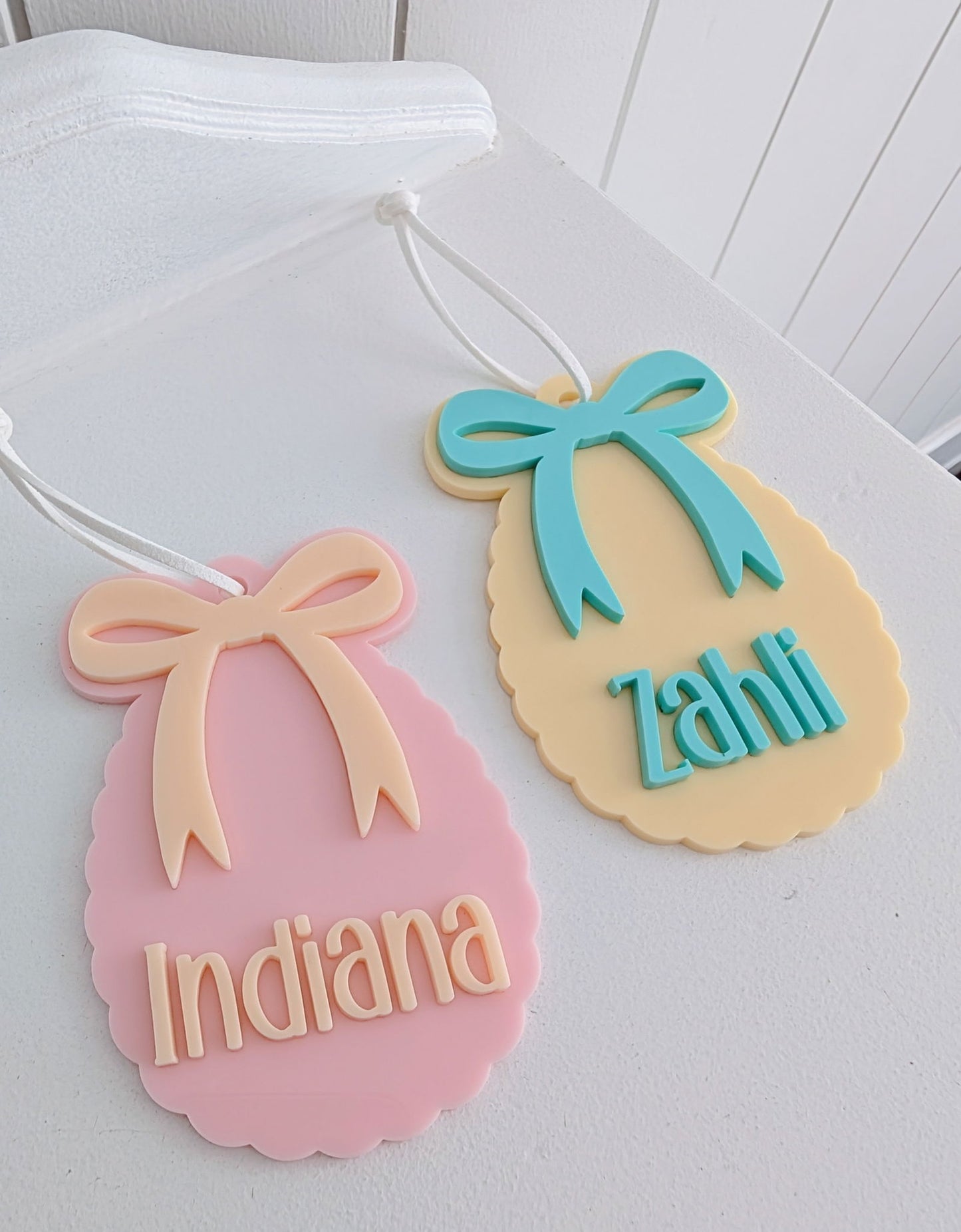Easter Egg Bow Tag - Lou James Creations