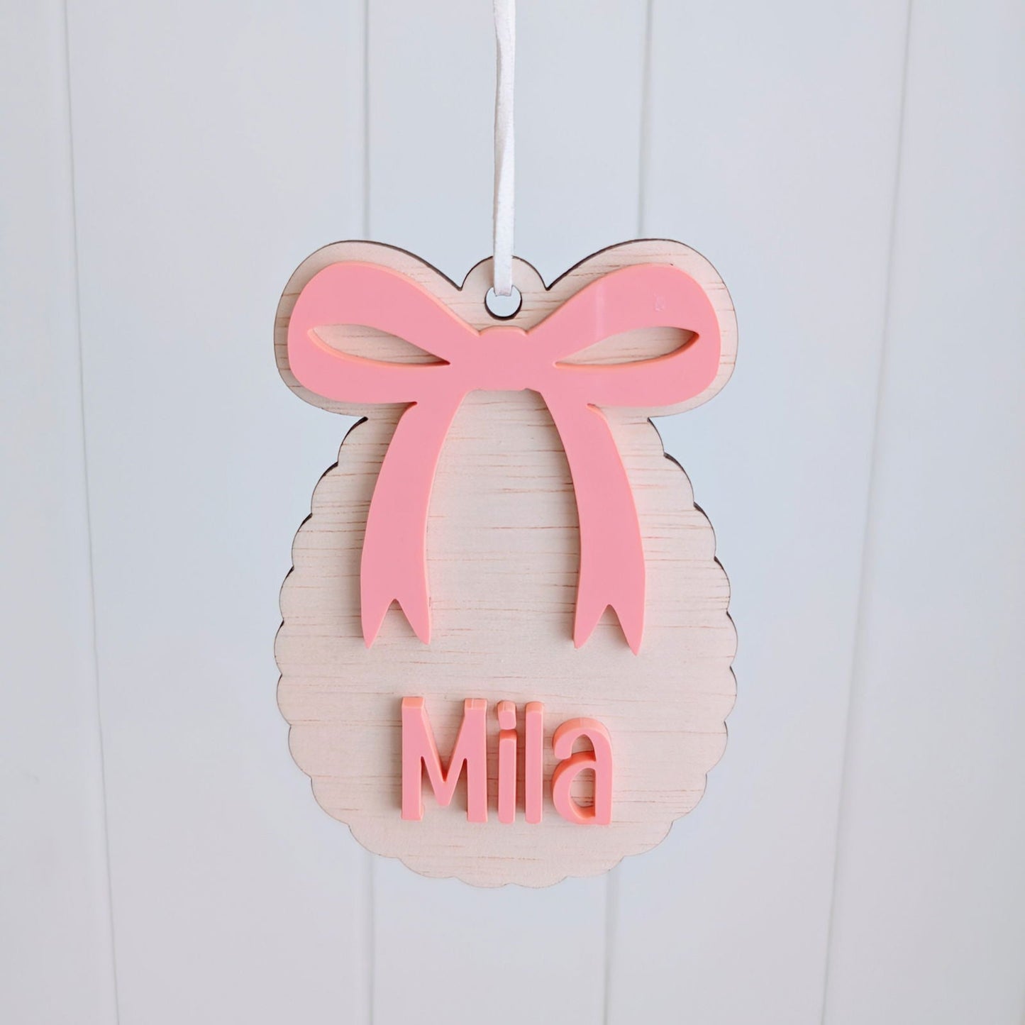 Easter Egg Bow Tag - Mila - Lou James Creations