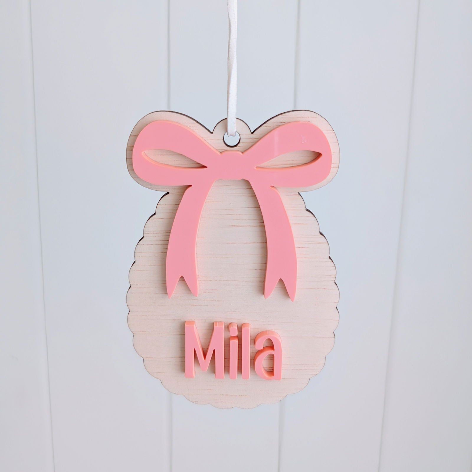 Easter Egg Bow Tag - Mila - Lou James Creations