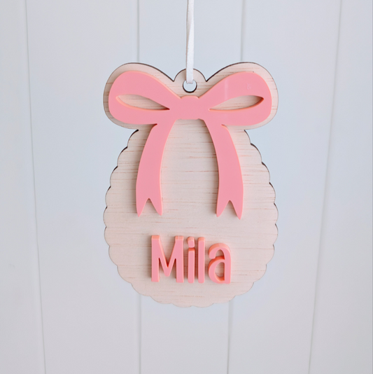 Easter Egg Bow Tag - Mila - Lou James Creations