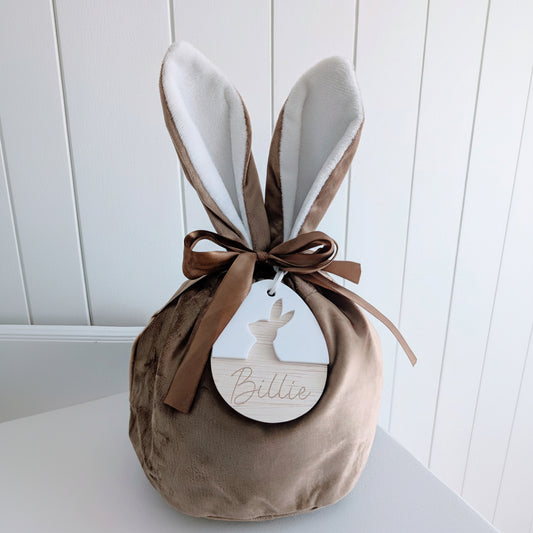 Easter Egg Bunny Silhouette Tag - Lou James Creations