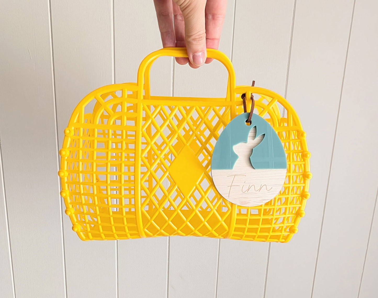 Easter Egg Bunny Silhouette Tag - Lou James Creations