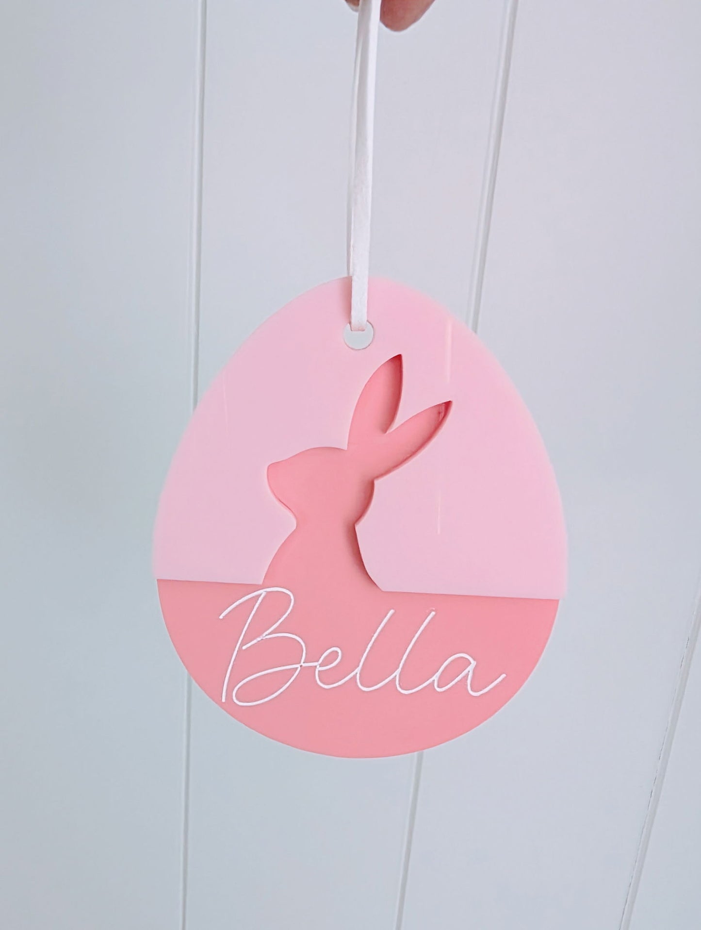 Easter Egg Bunny Silhouette Tag - Lou James Creations