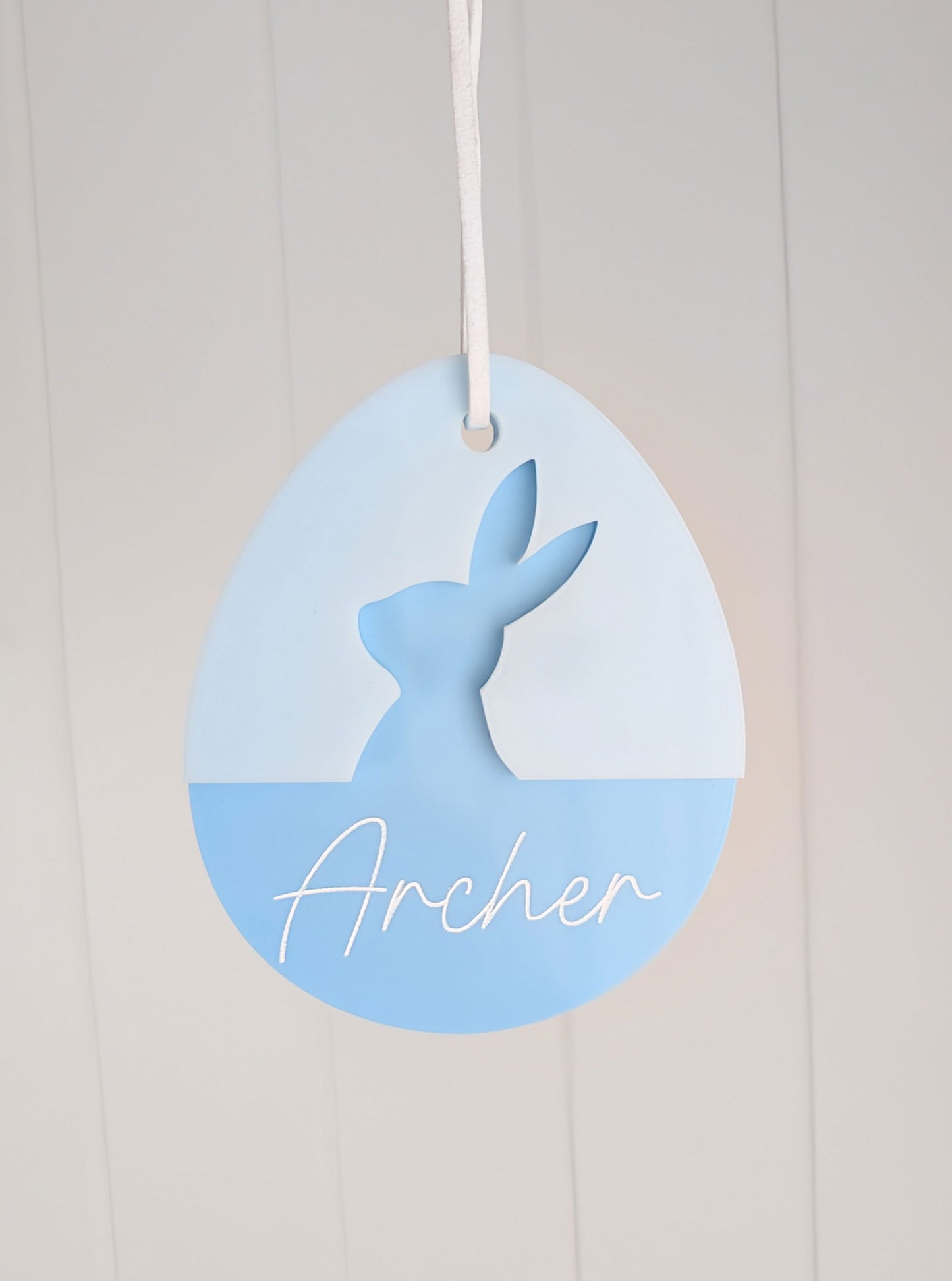 Easter Egg Bunny Silhouette Tag - Lou James Creations