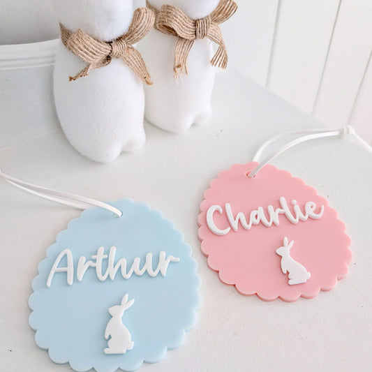 Easter Egg Scallop Tag - Lou James Creations