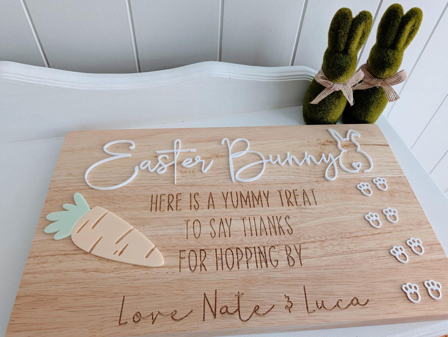 Easter Eve Carrot Treat Board - Lou James Creations