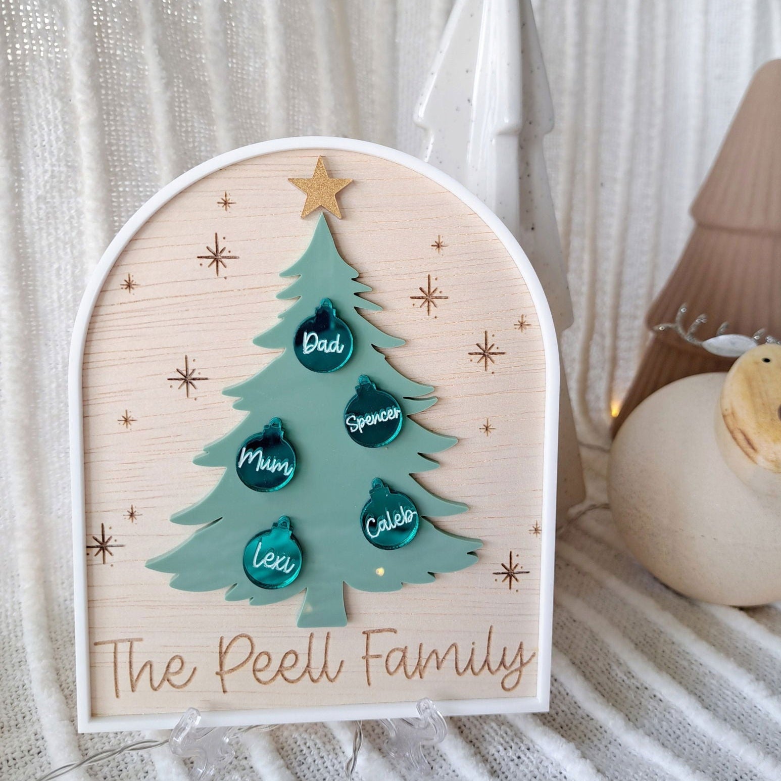 Family Christmas Tree Arch - Lou James Creations