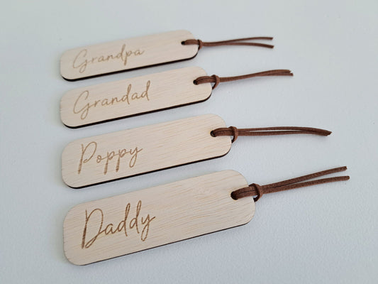 Father's Day Wooden Bookmark - Lou James Creations