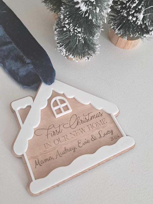 First Christmas in Our New Home Ornament - Lou James Creations