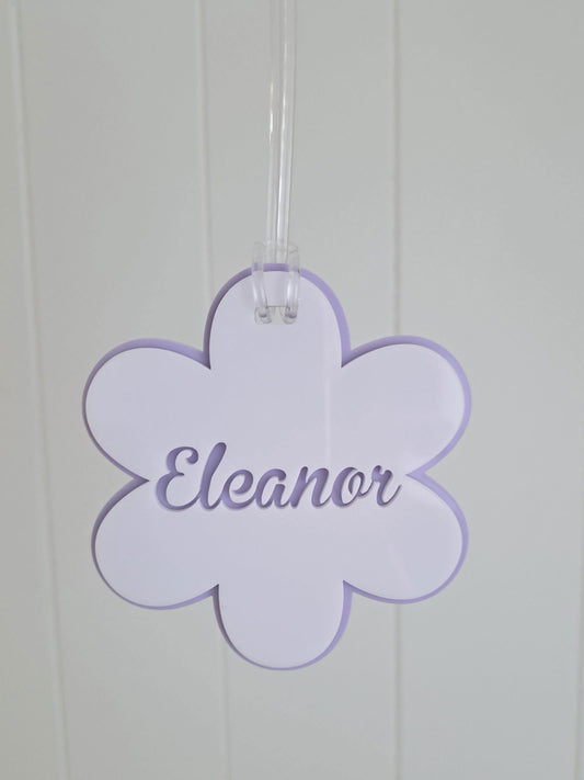 Flower Bag Tag - Double Layer - Lou James Creations