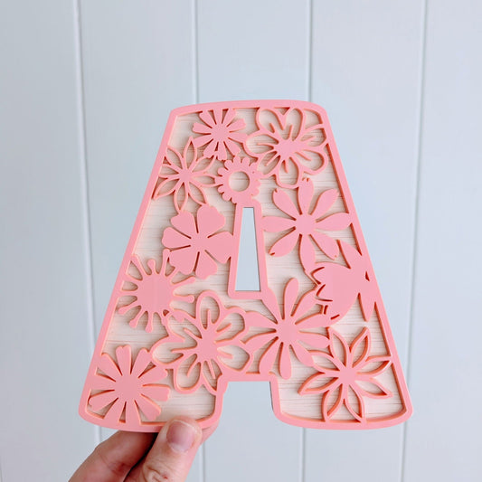 Flower Letter Cut Outs - Lou James Creations