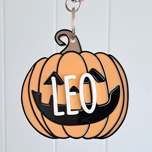 Halloween Pumpkin Keyring - Lou James Creations