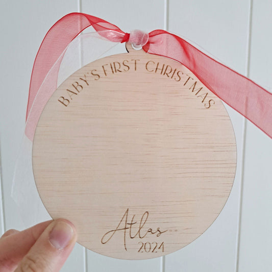 Handprint Christmas Ornament - Lou James Creations